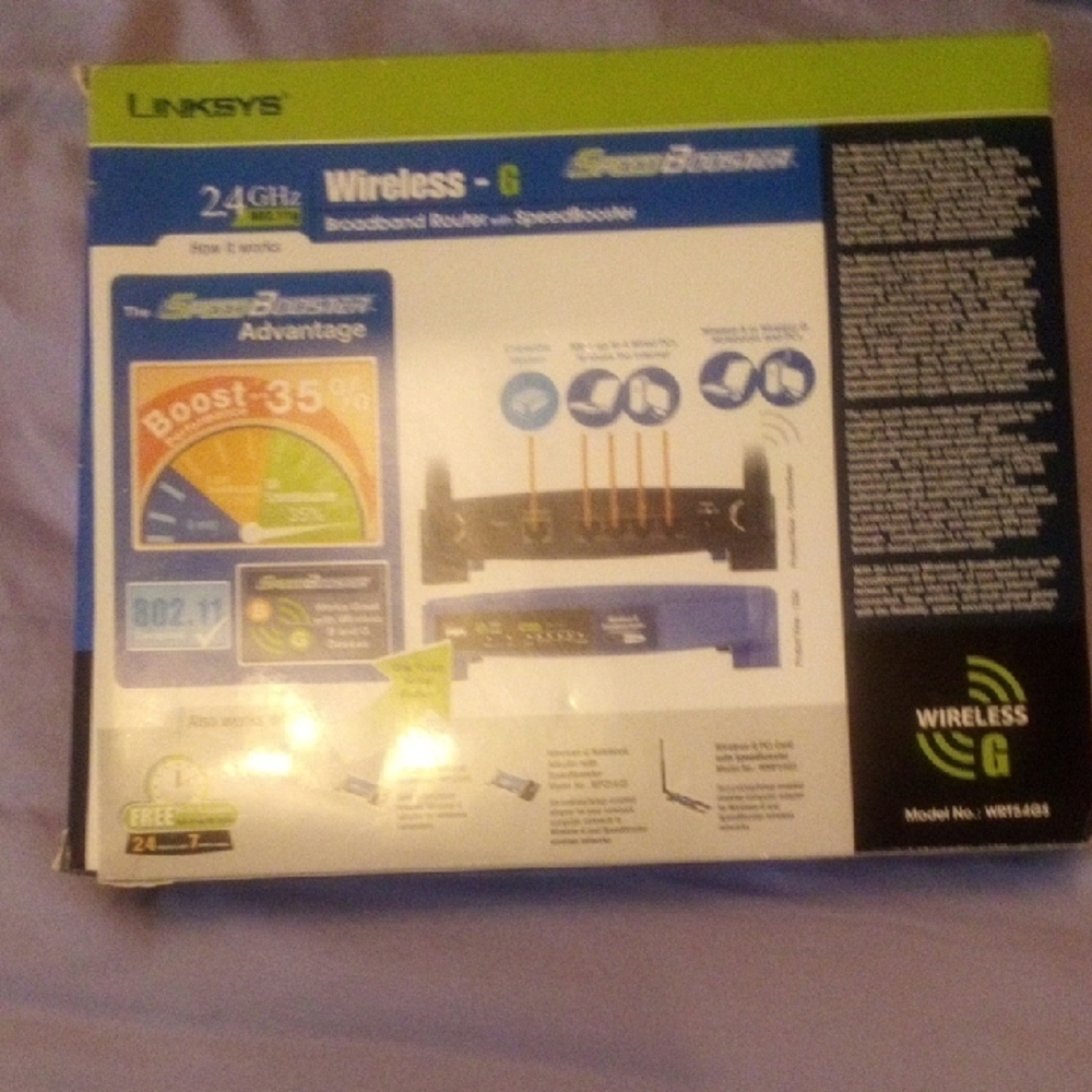 Linksys Wireless-G Broadband Router with SpeedBooster - Picture 2 of 3